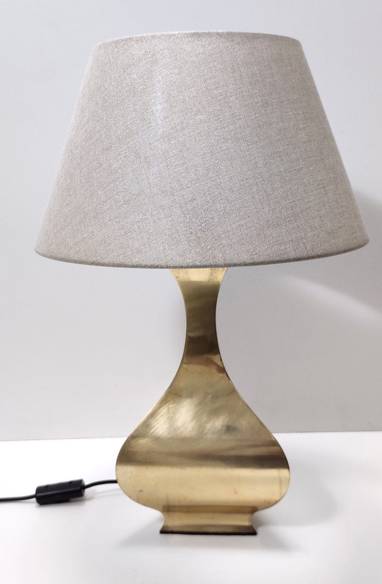 Postmodern Brass Table Lamps attributed to Montagna Grillo and Tonello, Italy, 1970s, Set of 2