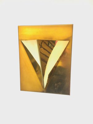 Postmodern Brass Wall Lamp Sconce from Liro, Belgium, 1980s-RQV-937480