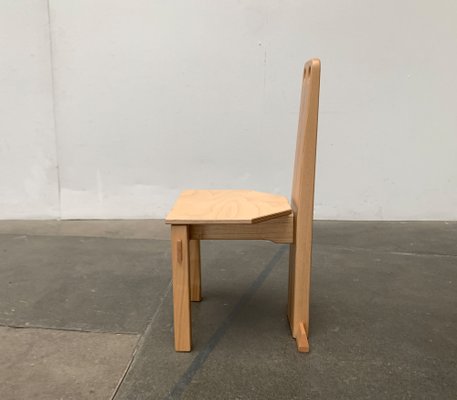 Postmodern Brutalist Wooden Children Chair, 1990s-UAH-1466283