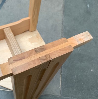 Postmodern Brutalist Wooden Children Chair, 1990s-UAH-1466283