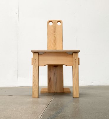 Postmodern Brutalist Wooden Children Chair, 1990s-UAH-1466283