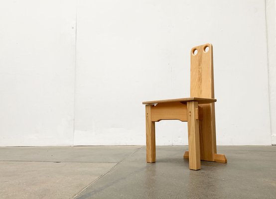 Postmodern Brutalist Wooden Children Chair, 1990s-UAH-1466283