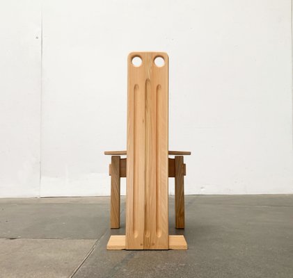 Postmodern Brutalist Wooden Children Chair, 1990s-UAH-1466283