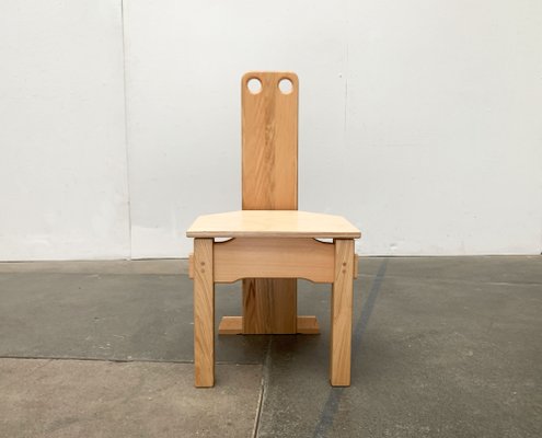 Postmodern Brutalist Wooden Children Chair, 1990s-UAH-1466283