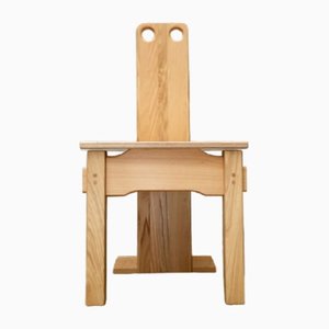 Postmodern Brutalist Wooden Children Chair, 1990s-UAH-1466283