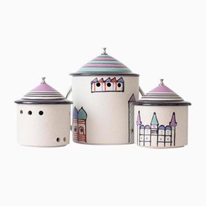 Postmodern Ceramic Containers from Kupfermühle Keramik, 1980s, Set of 3-IXK-1076276