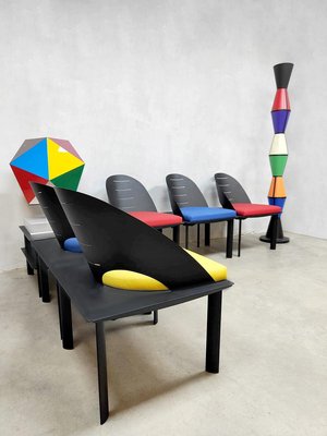 Postmodern Chairs by Patrice Bonneau for Genexco, 1980s-BW-1371097