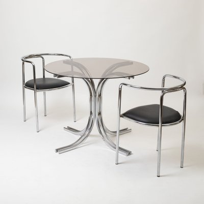 Postmodern Chrome Chairs, Italy, 1980s, Set of 4-IVW-2036161