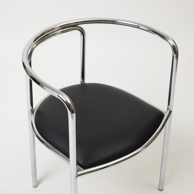 Postmodern Chrome Chairs, Italy, 1980s, Set of 4-IVW-2036161