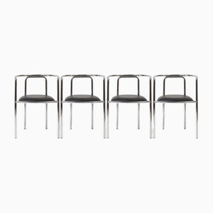 Postmodern Chrome Chairs, Italy, 1980s, Set of 4-IVW-2036161