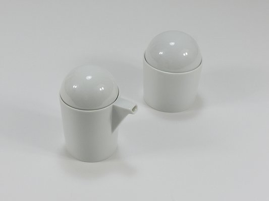 Postmodern Cupola Sugar Bowl & Creamer by Mario Bellini attributed to Rosenthal Studio-Line, 1980s-MWV-2031891