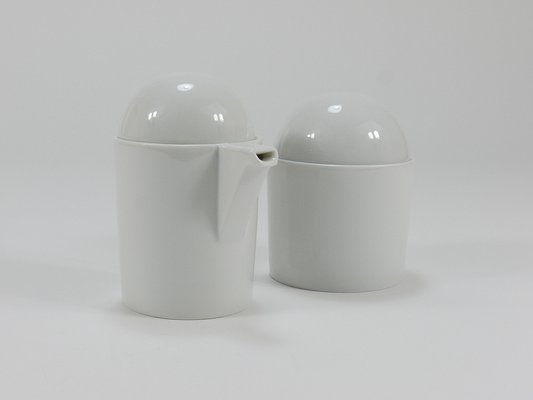 Postmodern Cupola Sugar Bowl & Creamer by Mario Bellini attributed to Rosenthal Studio-Line, 1980s-MWV-2031891