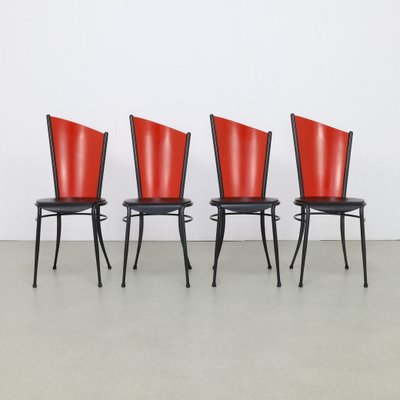 Postmodern Dining Chairs, 1980s, Set of 4-RZV-2036052