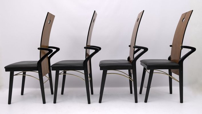 Postmodern Dining Chairs by Pierre Cardin, Italy, 1980s, Set of 4-FER-965761