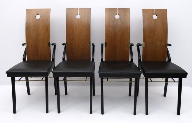 Postmodern Dining Chairs by Pierre Cardin, Italy, 1980s, Set of 4-FER-965761