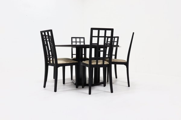 Postmodern Dining Table & Chairs from Thonet, 1980s, Set of 7-VV-1438478