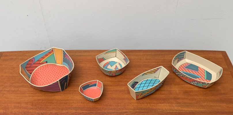 Postmodern Flash One Series Bowl Set by Dorothy Hafner for Rosenthal, 1980s, Set of 5-UAH-1010250