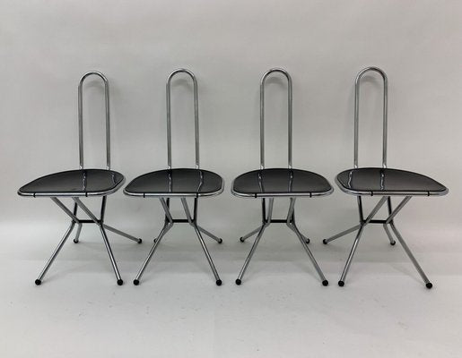 Postmodern Folding Chairs by Niels Gammelgaard for Ikea, 1980s, Set of 4-BGP-1758486