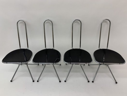 Postmodern Folding Chairs by Niels Gammelgaard for Ikea, 1980s, Set of 4-BGP-1758486