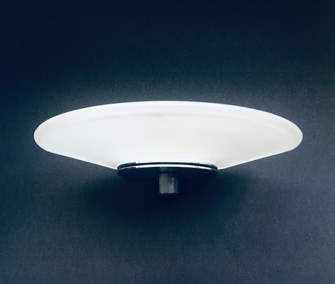 Postmodern Frosted Glass Sconce Wall Lamp from Metalarte, Spain, 1980s-RQV-1395960