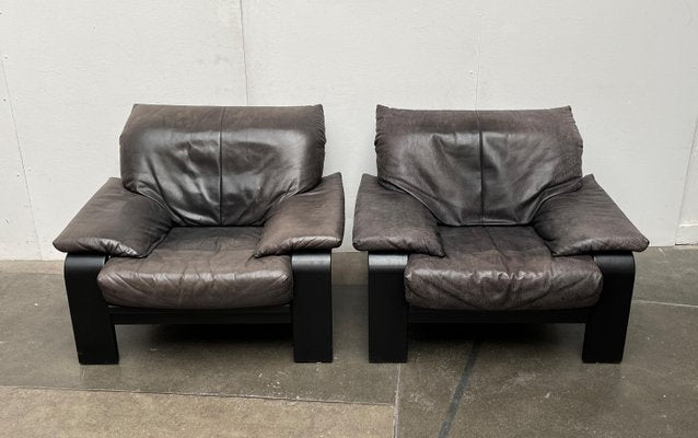 Postmodern German Brutalist Lounge Armchairs and Sofa by Rolf Benz for Musterring, 1990s, Set of 3-UAH-1618112