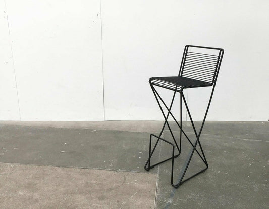 Postmodern German Kreuzschwinger Barstool by Till Behrens for Meyer Stahlmöbel, 1980s