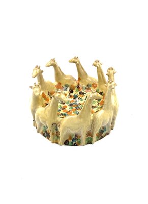 Postmodern Giraffe Ceramic Centerpiece or Vide Poche from ND Dolfi Montelupo Italy, 1990s-TXN-1749566