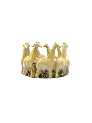 Postmodern Giraffe Ceramic Centerpiece or Vide Poche from ND Dolfi Montelupo Italy, 1990s-TXN-1749566