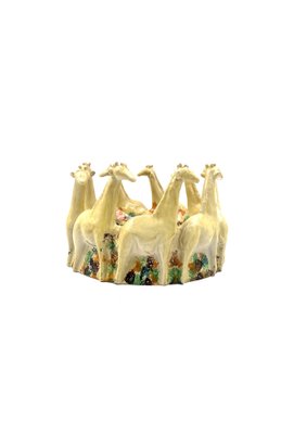 Postmodern Giraffe Ceramic Centerpiece or Vide Poche from ND Dolfi Montelupo Italy, 1990s-TXN-1749566