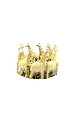 Postmodern Giraffe Ceramic Centerpiece or Vide Poche from ND Dolfi Montelupo Italy, 1990s-TXN-1749566