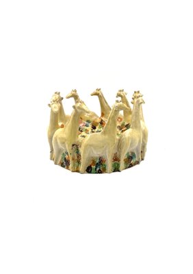 Postmodern Giraffe Ceramic Centerpiece or Vide Poche from ND Dolfi Montelupo Italy, 1990s-TXN-1749566