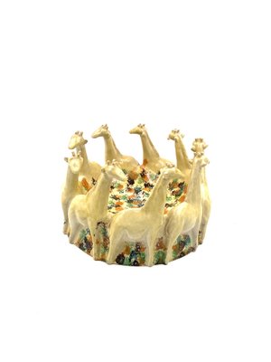 Postmodern Giraffe Ceramic Centerpiece or Vide Poche from ND Dolfi Montelupo Italy, 1990s-TXN-1749566