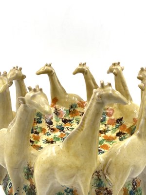 Postmodern Giraffe Ceramic Centerpiece or Vide Poche from ND Dolfi Montelupo Italy, 1990s-TXN-1749566