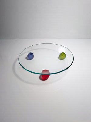 Postmodern Glass Bowl with Basic Shapes, 1980s-VTK-2031383