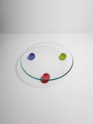 Postmodern Glass Bowl with Basic Shapes, 1980s-VTK-2031383