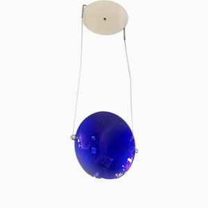 Postmodern Glass Ceiling Lamp from Saporiti Italia, 1980s-VCV-1273986