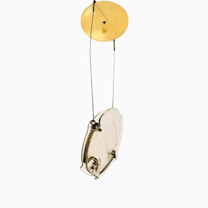 Postmodern Glass Ceiling Lamp in Saporiti Italia, 1980s-VCV-1273983