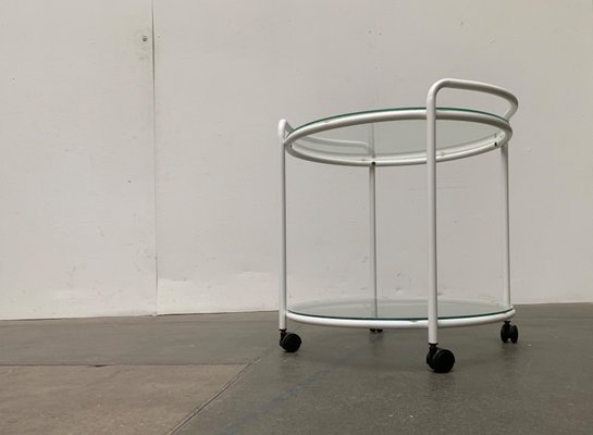 Postmodern Glass Service Trolley or Side Table-UAH-1128533