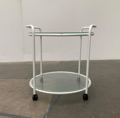 Postmodern Glass Service Trolley or Side Table-UAH-1128533