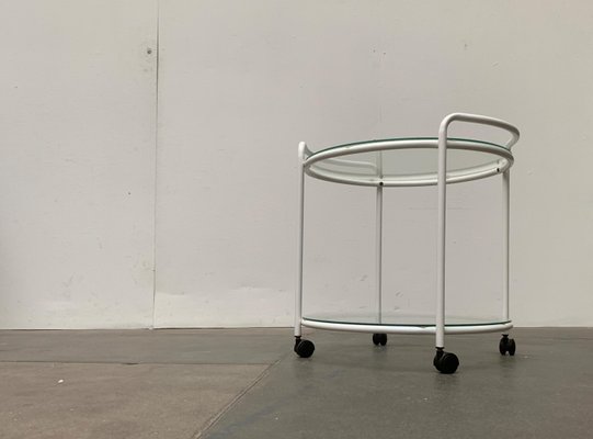 Postmodern Glass Service Trolley or Side Table-UAH-1128533