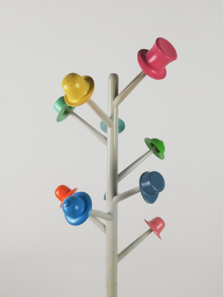 Postmodern Hat Tree Coat Rack attributed to Ugo Nespolo for Origlia Pragma, 1980s