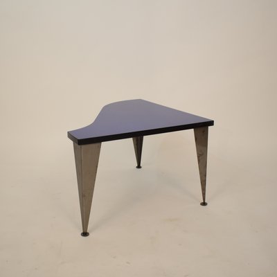 Postmodern Italian Blue, Silver, and Black Coffee Table, 1980s-FB-586510