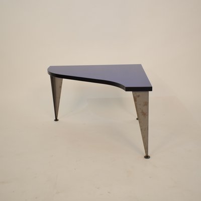 Postmodern Italian Blue, Silver, and Black Coffee Table, 1980s-FB-586510