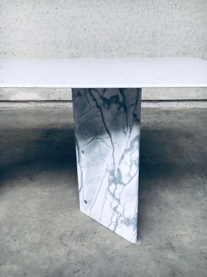 Postmodern Italian Carrara Marble Dining Table, 1970s-RQV-937572