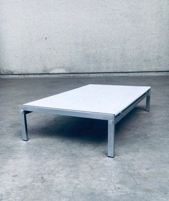 Postmodern Italian Carrara Marble Low Coffee Table, 1970s-RQV-1334099