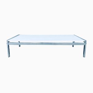 Postmodern Italian Carrara Marble Low Coffee Table, 1970s-RQV-1334099