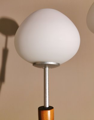 Postmodern Italian Cherry, Opal & Glass Floor Lamp, 1990s-ZST-882610