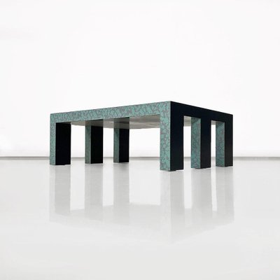 Postmodern Italian Coffee Table in Black Wood, 1980s-GDD-1796143