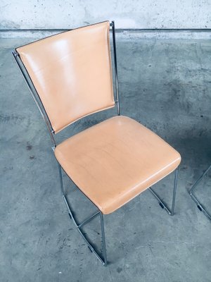 Postmodern Italian Design Leather Dining Chair Set by Segis, 1990s, Set of 2-RQV-1094429