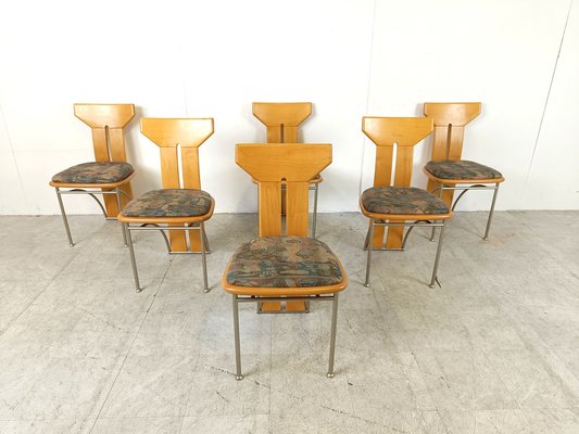 Postmodern Italian Dining Chairs, 1980s, Set of 6-IRH-1776641